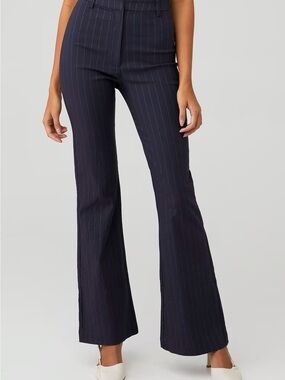 NWT Bardot Halifax Navy Pinstripe Flare Pant